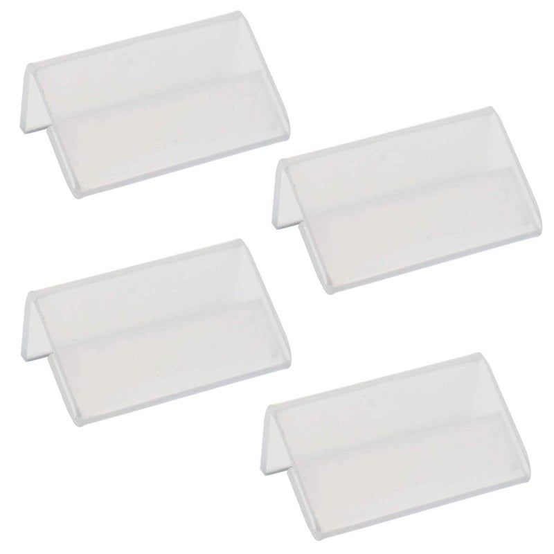 lasenersm 15 Pieces L Shape Mini Sign Display Holder Acrylic L Shape Counter Top Stand Clear Acrylic Price Card Tag Label Stand Display 4x2cm - Image 1